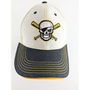 Bradenton Marauders Melonwear Baseball Hat – White & Black Skull Crossbones